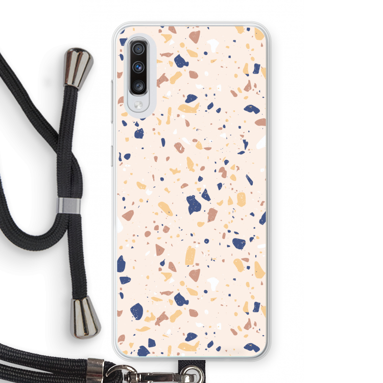 Terrazzo N°23: Samsung Galaxy A70 Transparant Hoesje met koord