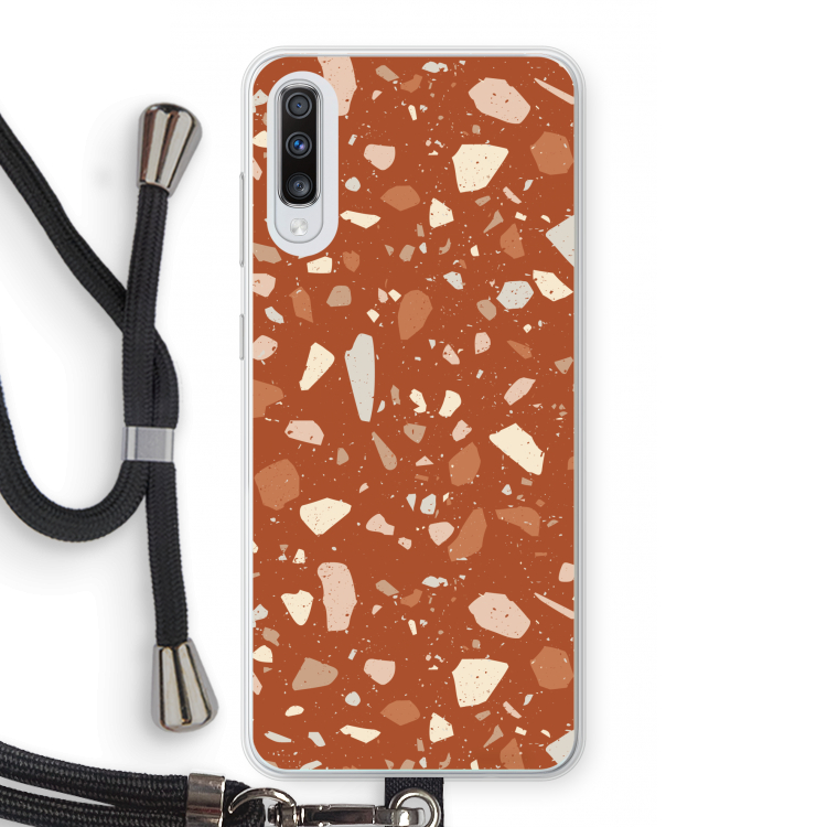 Terrazzo N°22: Samsung Galaxy A70 Transparant Hoesje met koord