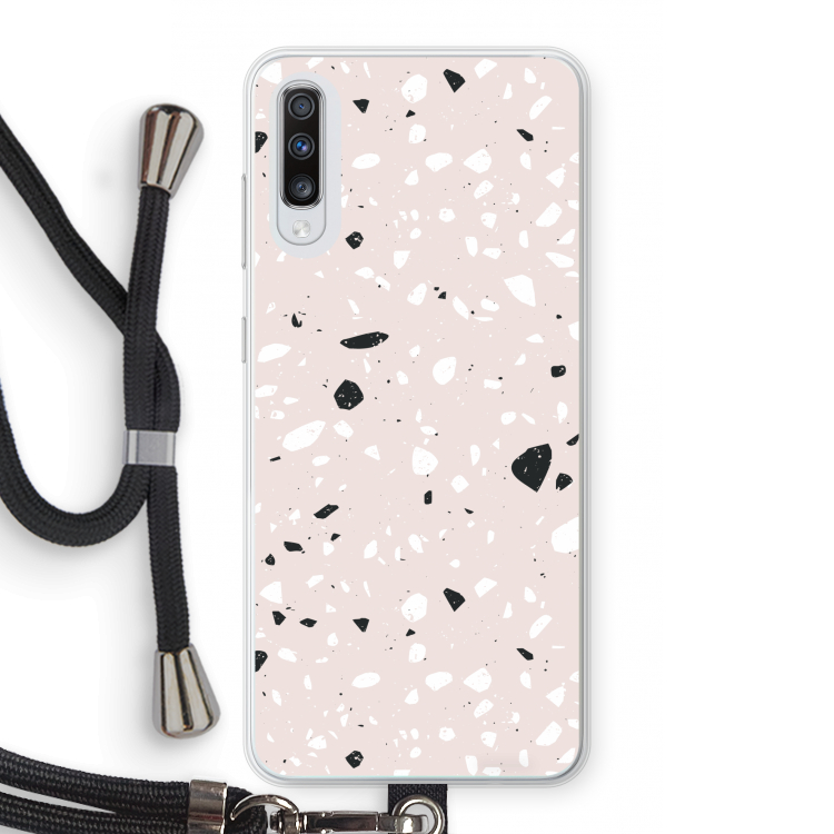 Terrazzo N°20: Samsung Galaxy A70 Transparant Hoesje met koord