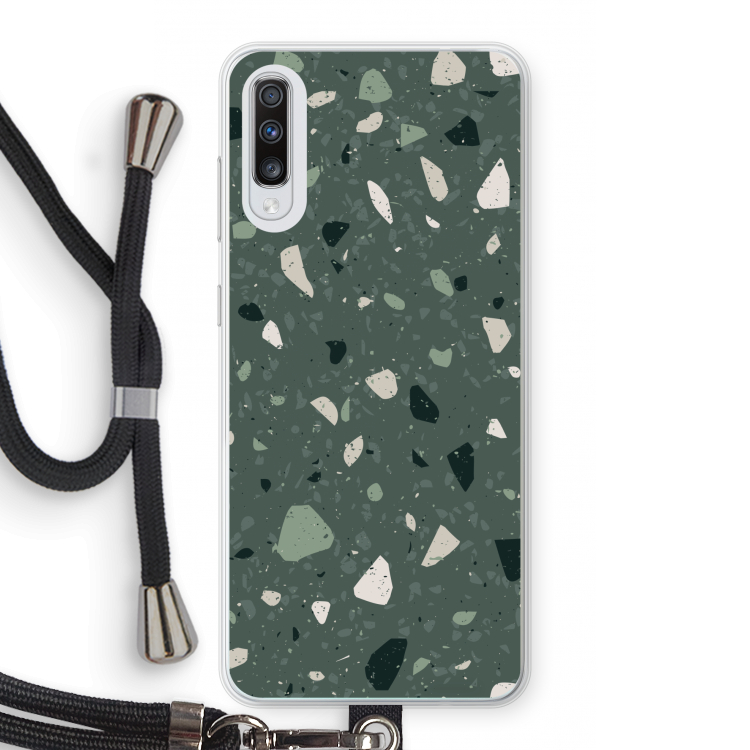 Terrazzo N°19: Samsung Galaxy A70 Transparant Hoesje met koord