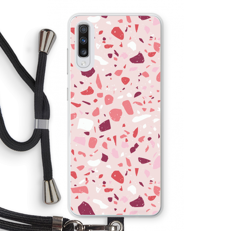 Terrazzo N°15: Samsung Galaxy A70 Transparant Hoesje met koord
