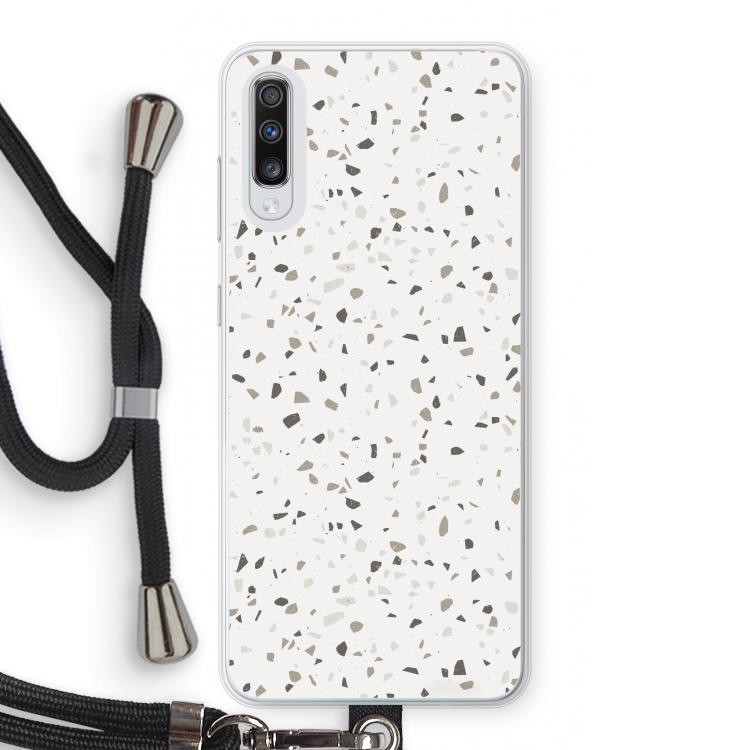 Terrazzo N°14: Samsung Galaxy A70 Transparant Hoesje met koord