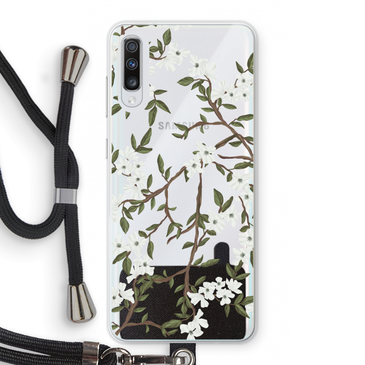 Blossoming spring: Samsung Galaxy A70 Transparant Hoesje met koord