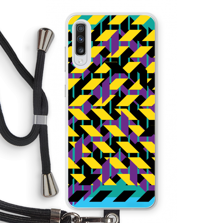 Skew Bee 3: Samsung Galaxy A70 Transparant Hoesje met koord