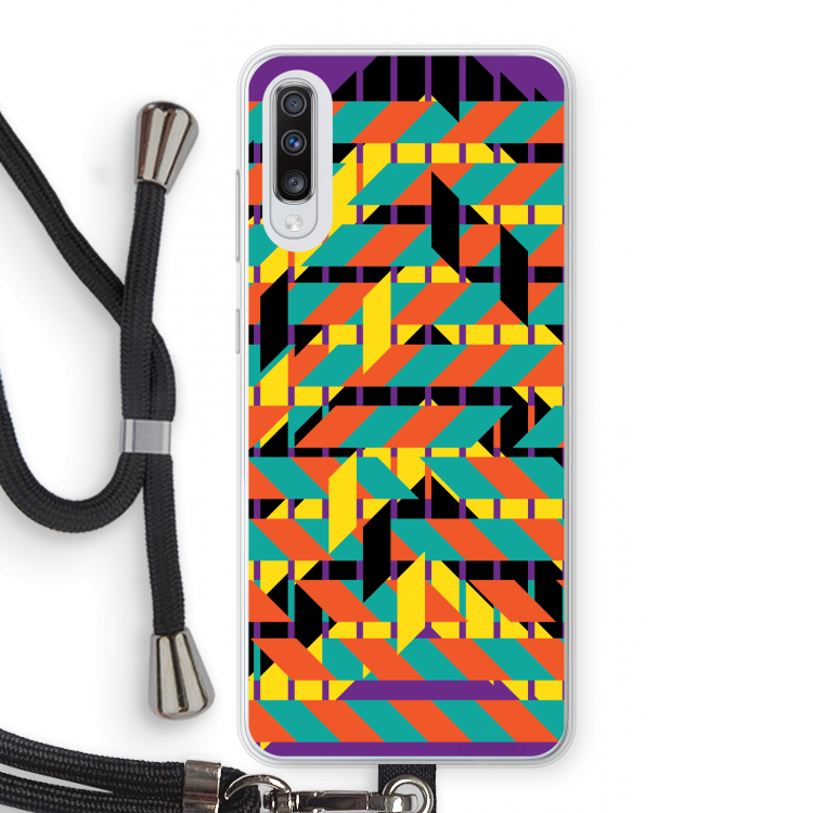 Skew Bee 2: Samsung Galaxy A70 Transparant Hoesje met koord