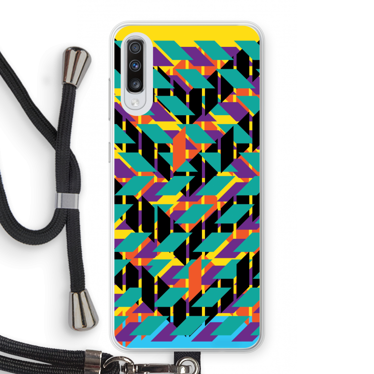 Skew Bee 1: Samsung Galaxy A70 Transparant Hoesje met koord