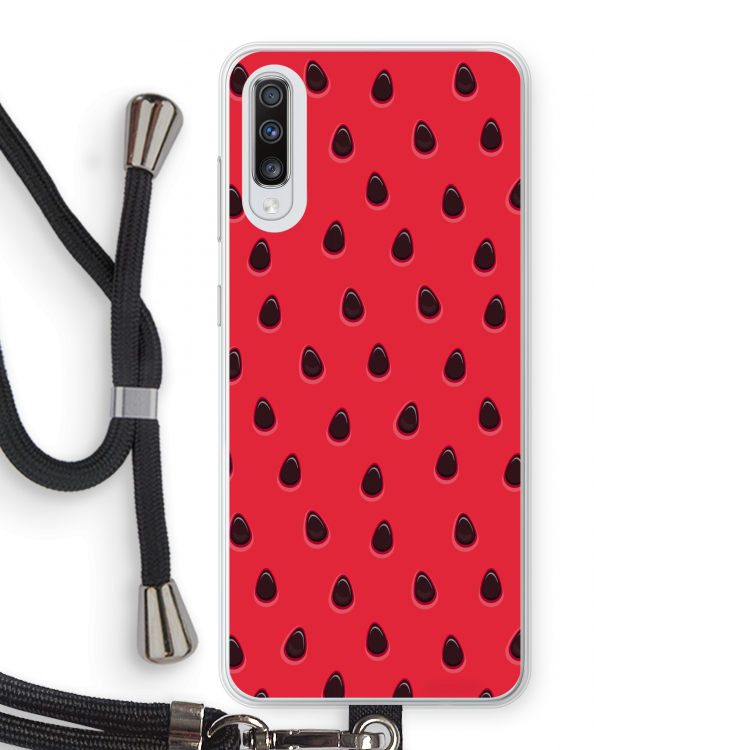 Watermelon: Samsung Galaxy A70 Transparant Hoesje met koord