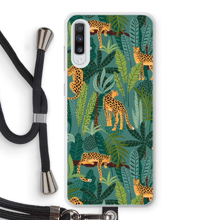 Luipaard 2: Samsung Galaxy A70 Transparant Hoesje met koord