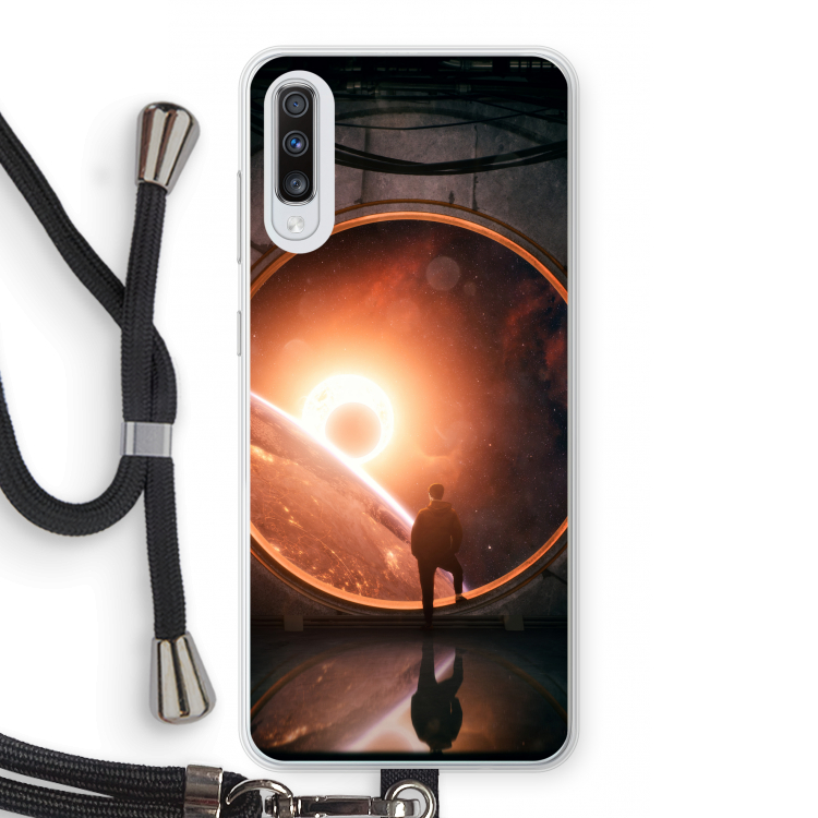 Ephemeral: Samsung Galaxy A70 Transparant Hoesje met koord