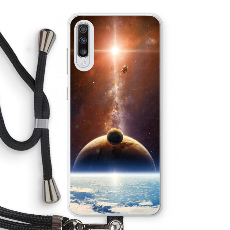 Omicron 2019: Samsung Galaxy A70 Transparant Hoesje met koord