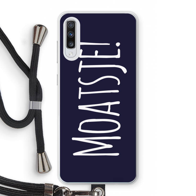 Moatsje!: Samsung Galaxy A70 Transparant Hoesje met koord