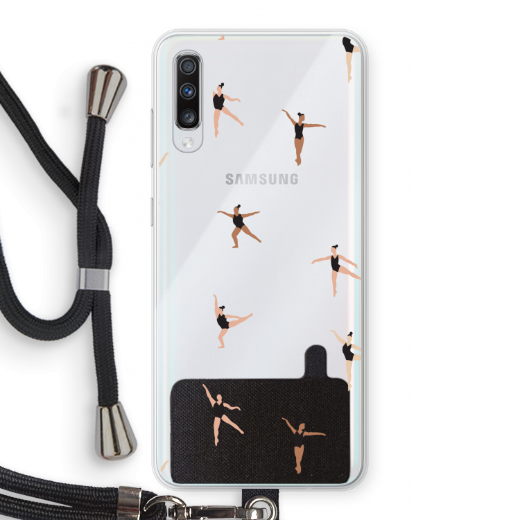 Dancing #1: Samsung Galaxy A70 Transparant Hoesje met koord