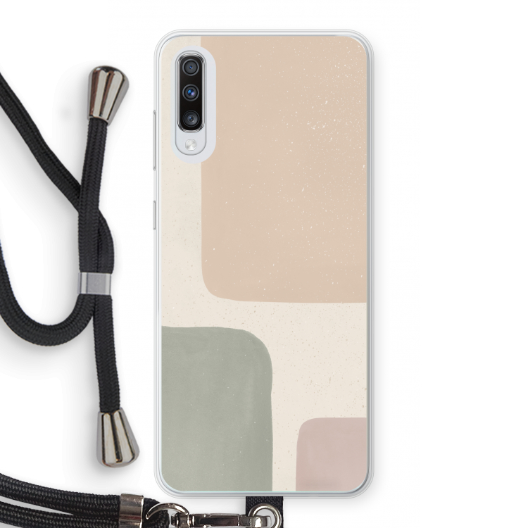Geo #7: Samsung Galaxy A70 Transparant Hoesje met koord