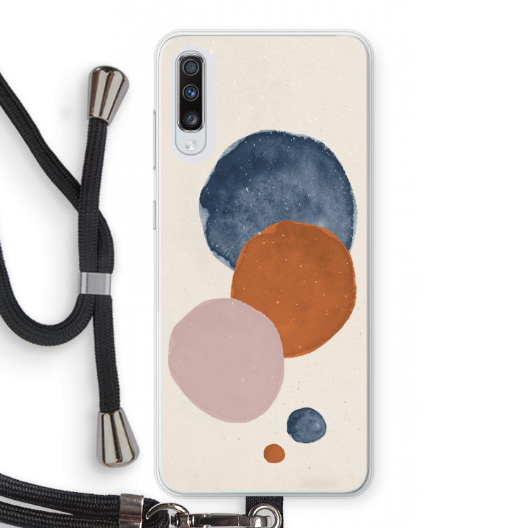 Geo #4: Samsung Galaxy A70 Transparant Hoesje met koord