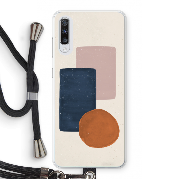 Geo #3: Samsung Galaxy A70 Transparant Hoesje met koord