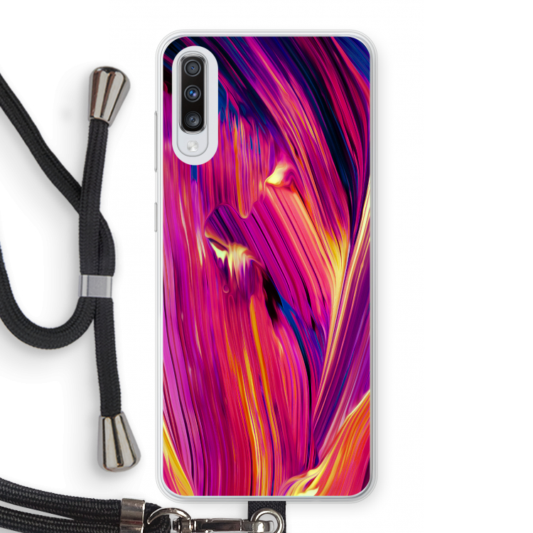 Phoenix: Samsung Galaxy A70 Transparant Hoesje met koord