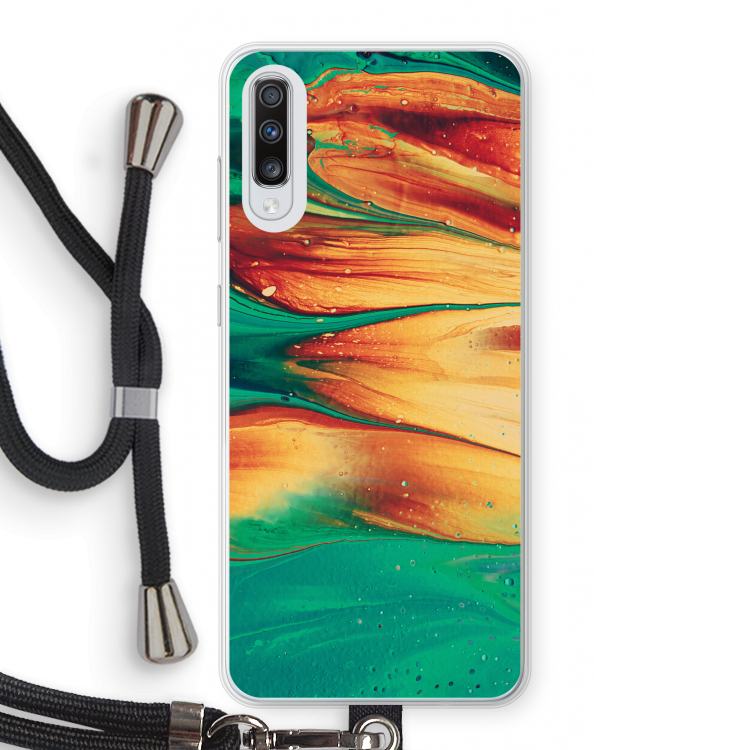 Green Inferno: Samsung Galaxy A70 Transparant Hoesje met koord