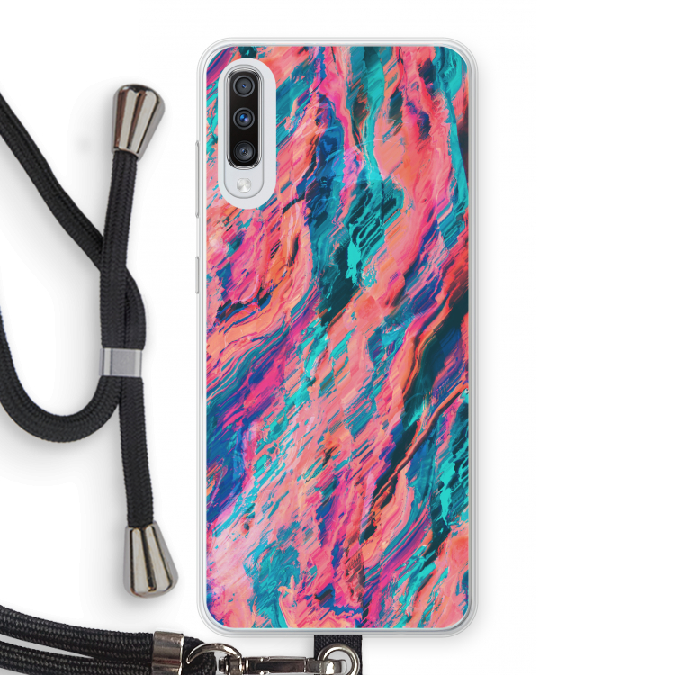 Electric Times: Samsung Galaxy A70 Transparant Hoesje met koord