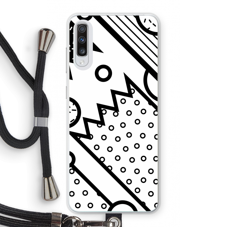 Pop Art #4: Samsung Galaxy A70 Transparant Hoesje met koord
