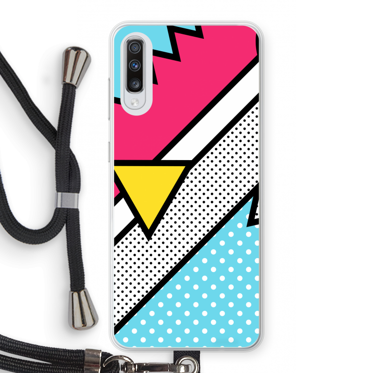 Pop Art #3: Samsung Galaxy A70 Transparant Hoesje met koord