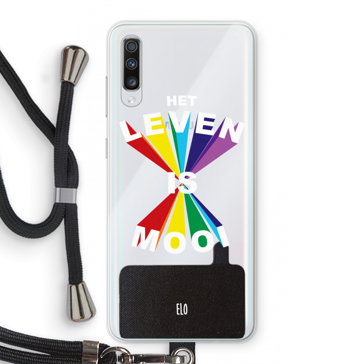 Het Leven Is Mooi: Samsung Galaxy A70 Transparant Hoesje met koord