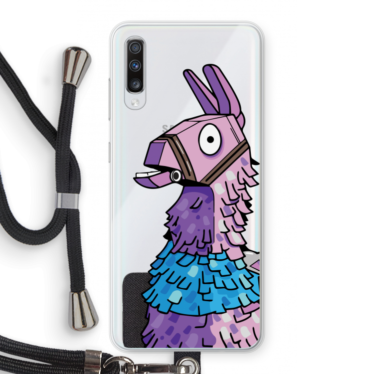 Lama: Samsung Galaxy A70 Transparant Hoesje met koord