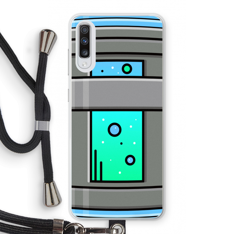 Chug Bottle: Samsung Galaxy A70 Transparant Hoesje met koord