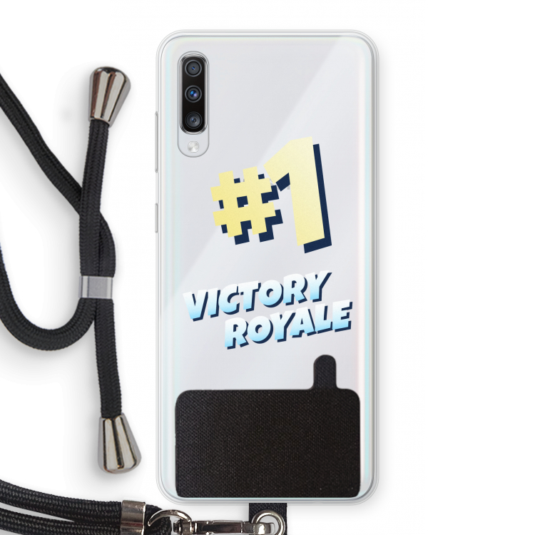 Victory Royale: Samsung Galaxy A70 Transparant Hoesje met koord