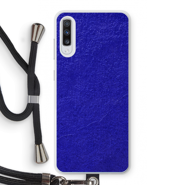 Majorelle Blue: Samsung Galaxy A70 Transparant Hoesje met koord