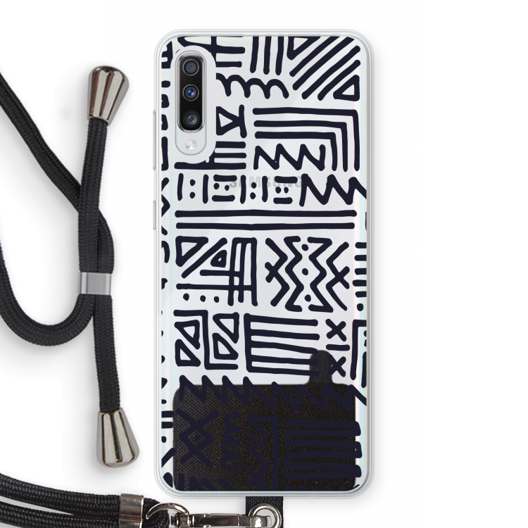 Marrakech print: Samsung Galaxy A70 Transparant Hoesje met koord