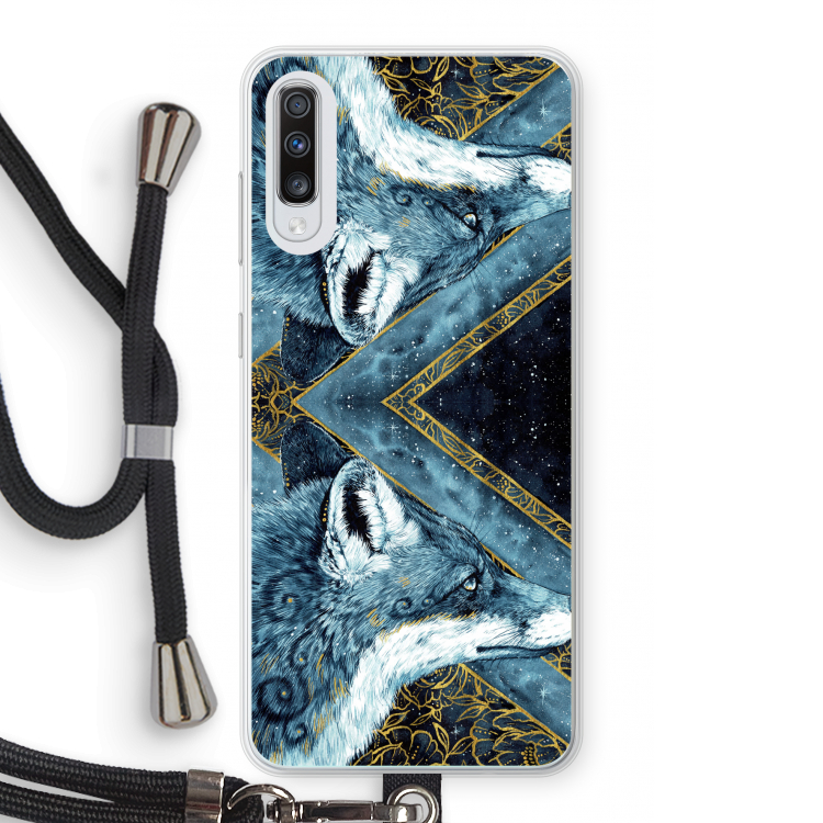 Golden Fox: Samsung Galaxy A70 Transparant Hoesje met koord