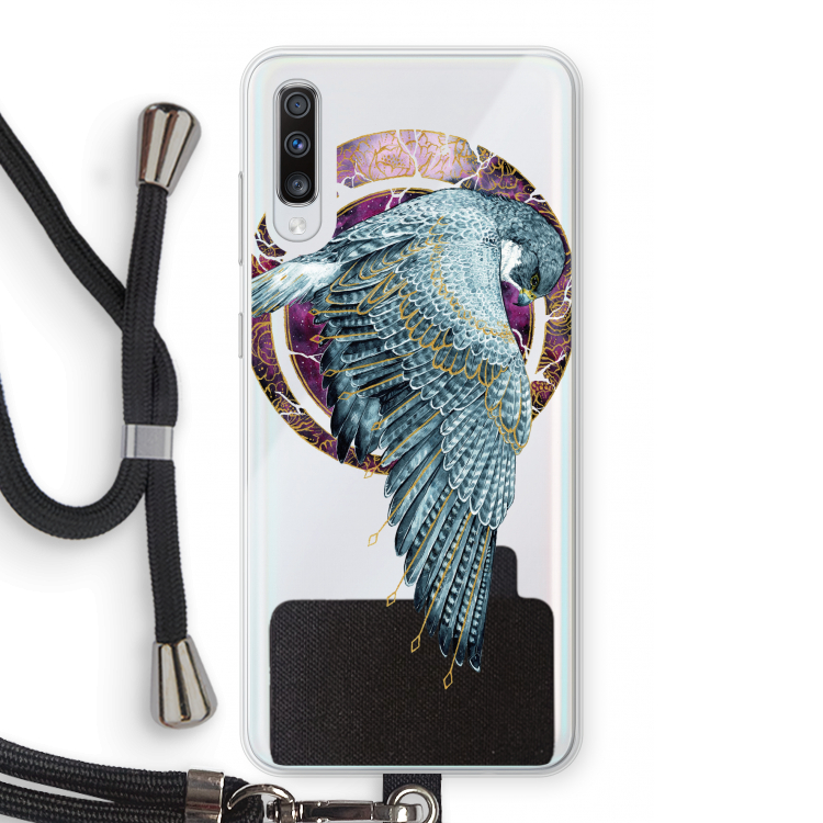 Golden Falcon: Samsung Galaxy A70 Transparant Hoesje met koord
