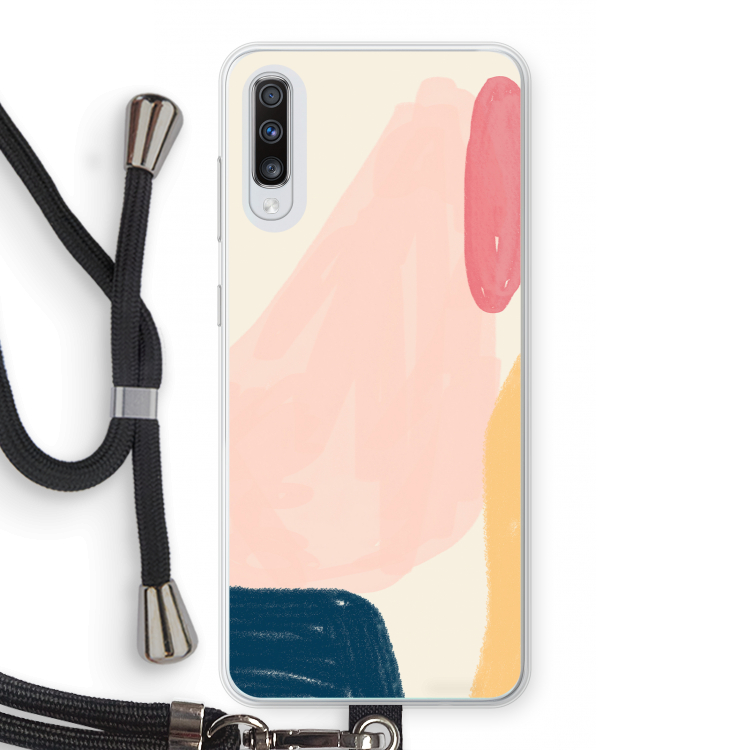 Saturday Flow: Samsung Galaxy A70 Transparant Hoesje met koord