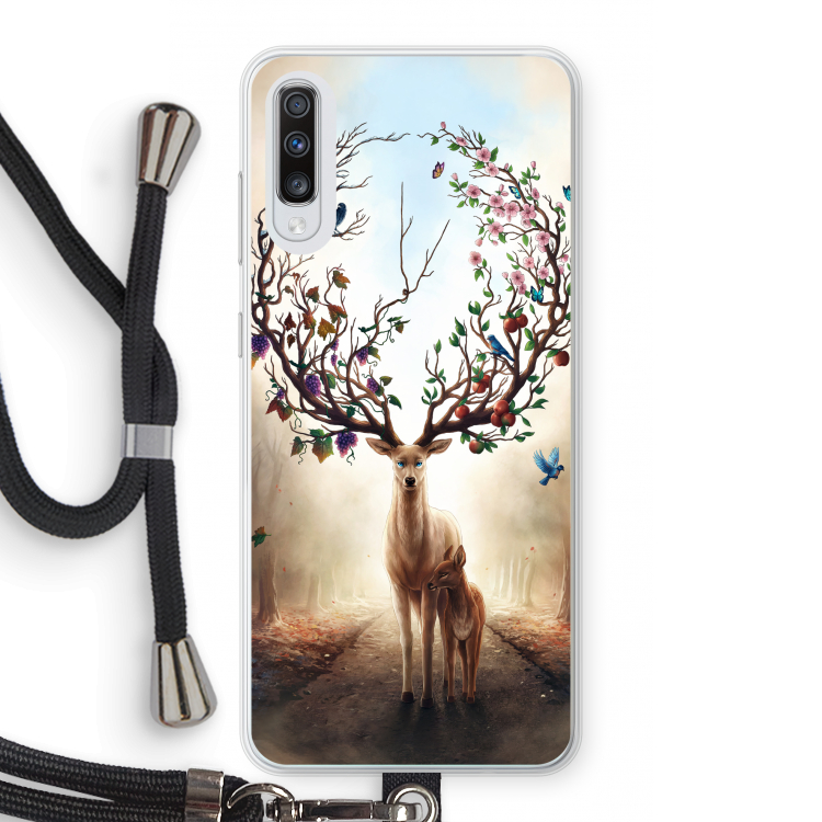 Seasons Change: Samsung Galaxy A70 Transparant Hoesje met koord