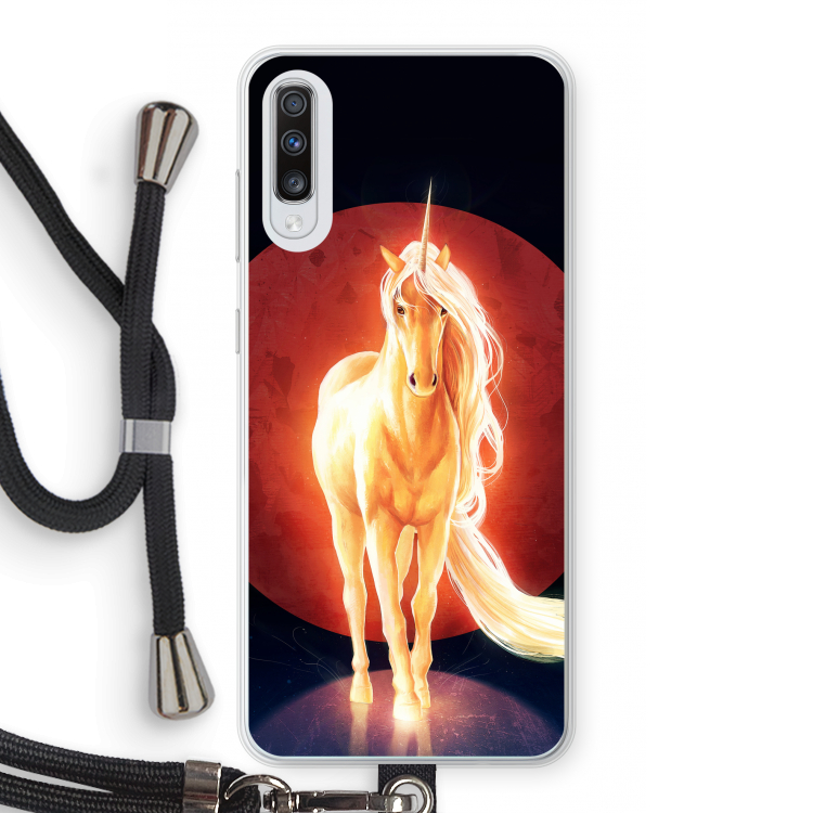 Last Unicorn: Samsung Galaxy A70 Transparant Hoesje met koord