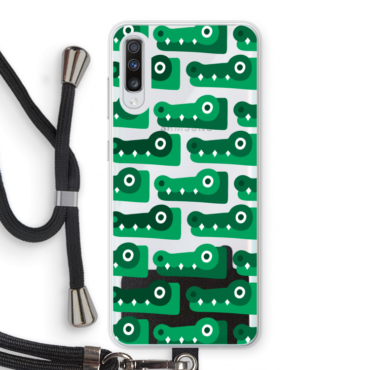Crocs: Samsung Galaxy A70 Transparant Hoesje met koord