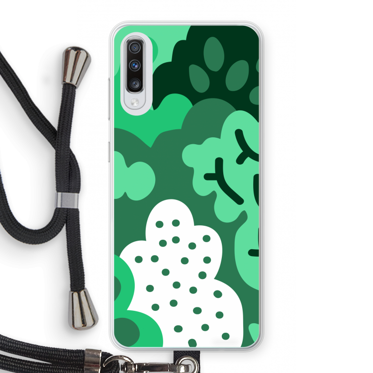 Bushes: Samsung Galaxy A70 Transparant Hoesje met koord