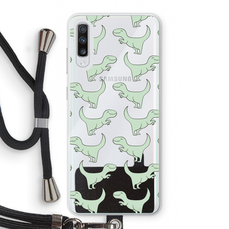 Dinos: Samsung Galaxy A70 Transparant Hoesje met koord