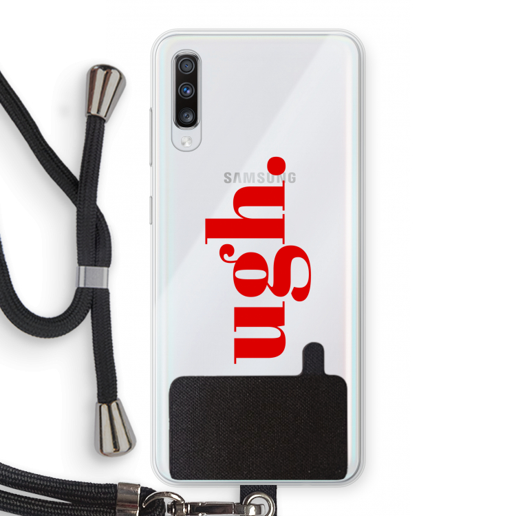 Ugh: Samsung Galaxy A70 Transparant Hoesje met koord