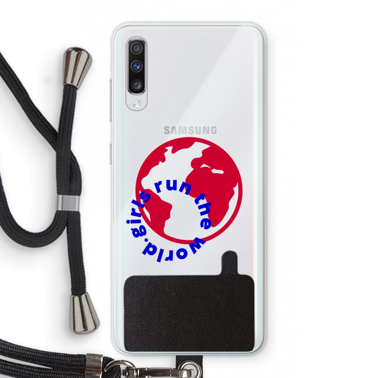 Run The World: Samsung Galaxy A70 Transparant Hoesje met koord