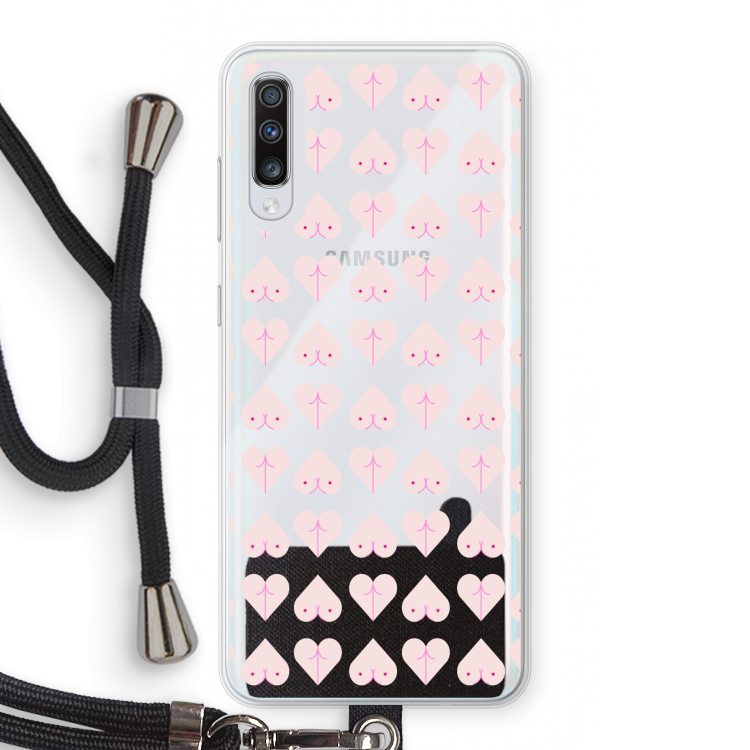 Ass 'n Titties: Samsung Galaxy A70 Transparant Hoesje met koord