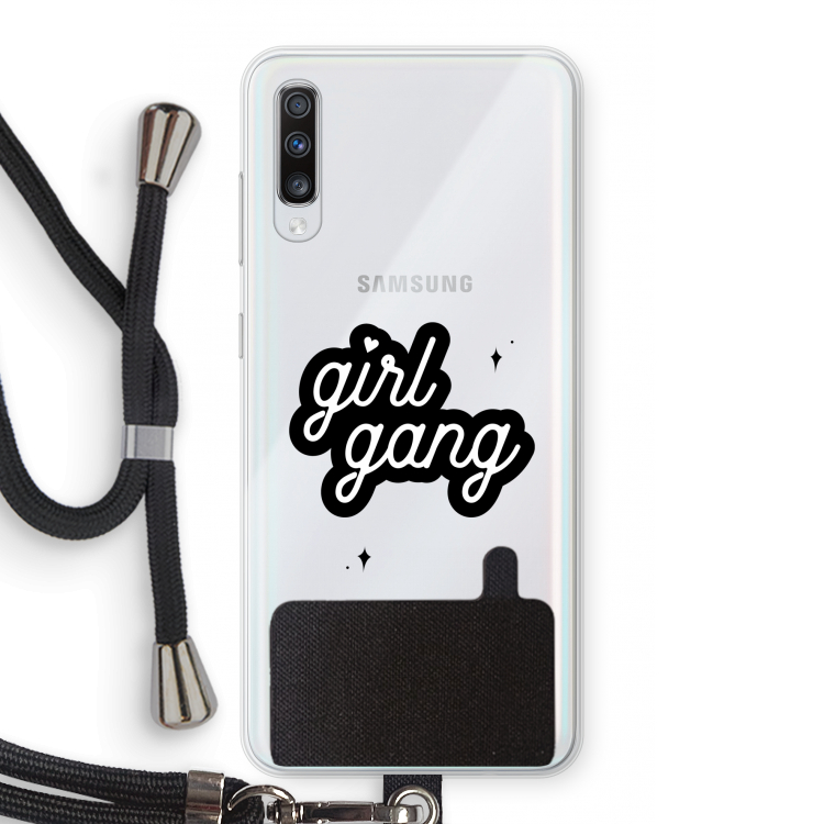 Girl Gang: Samsung Galaxy A70 Transparant Hoesje met koord