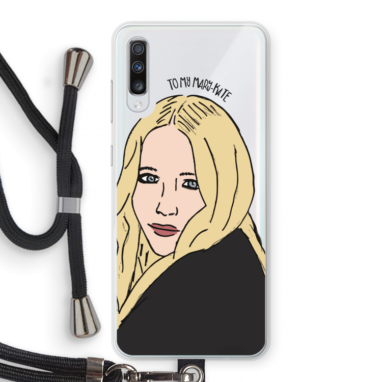 Mary Kate: Samsung Galaxy A70 Transparant Hoesje met koord