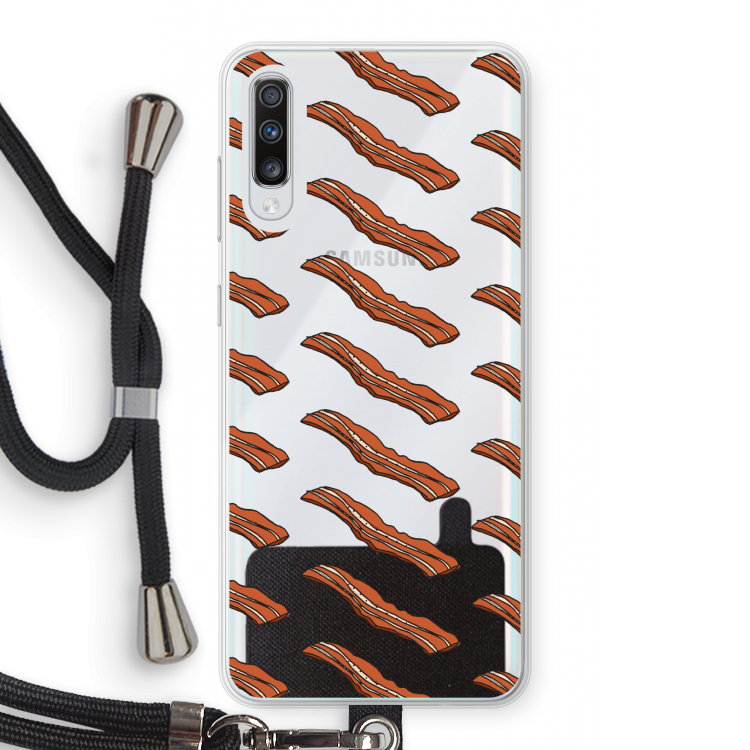 Bacon to my eggs #2: Samsung Galaxy A70 Transparant Hoesje met koord
