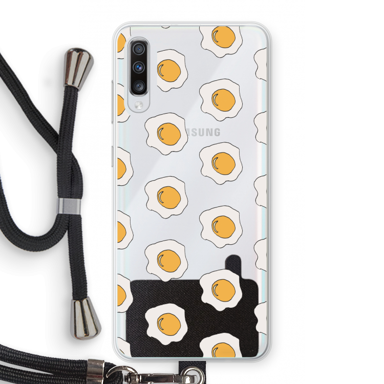 Bacon to my eggs #1: Samsung Galaxy A70 Transparant Hoesje met koord