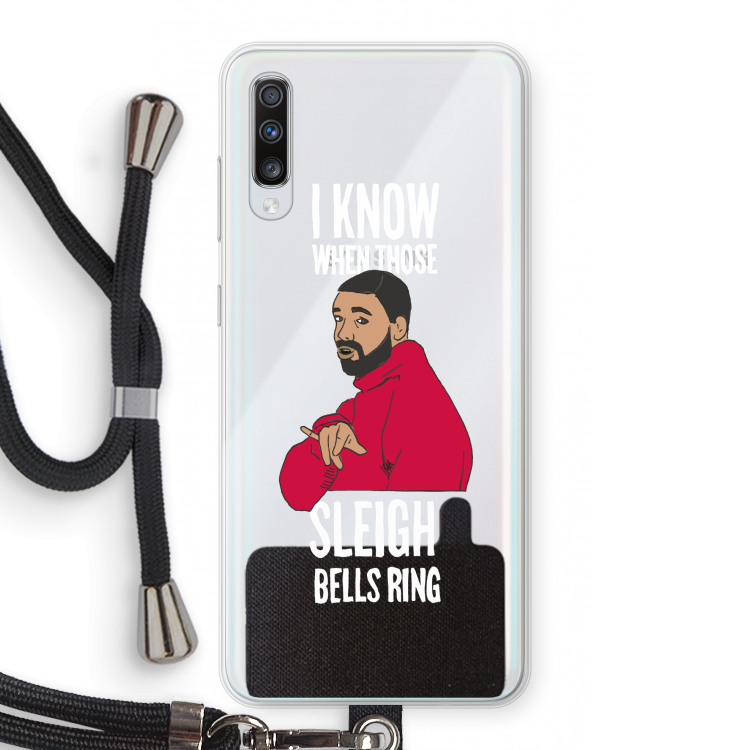 Sleigh Bells Ring: Samsung Galaxy A70 Transparant Hoesje met koord
