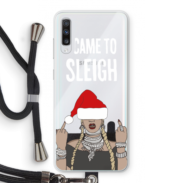 Came To Sleigh: Samsung Galaxy A70 Transparant Hoesje met koord