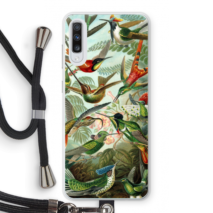 Haeckel Trochilidae: Samsung Galaxy A70 Transparant Hoesje met koord