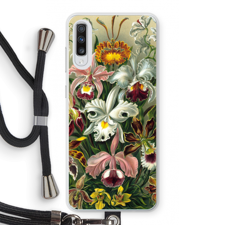 Haeckel Orchidae: Samsung Galaxy A70 Transparant Hoesje met koord
