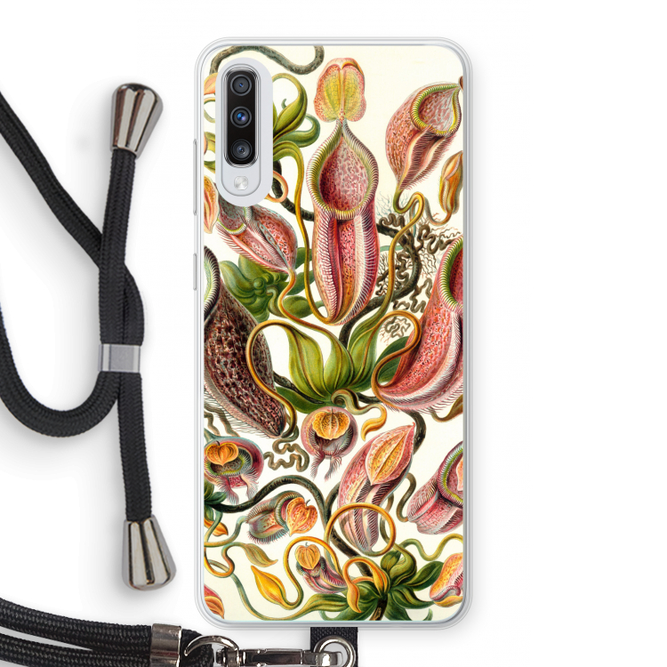 Haeckel Nepenthaceae: Samsung Galaxy A70 Transparant Hoesje met koord